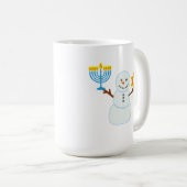 Hanukkah Jüdischer niedlicher Schneemann Menorah S Kaffeetasse (VorderseiteRechts)