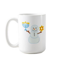 Hanukkah Jüdischer niedlicher Schneemann Menorah S