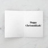 Hanukkah Jüdischer niedlicher Schneemann Menorah S Karte (Innenseite)