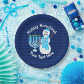 Hanukkah Jüdischer Schneemann und Blue Menorah Par Pappteller (Party)