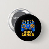 Hanukkah-Jüdischer Videospiel-Controller Gamer Cha Button (Vorne & Hinten)