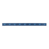 Hanukkah Juwish Holiday Hanukkiah Blue Decoration Satinband (Vorderseite)