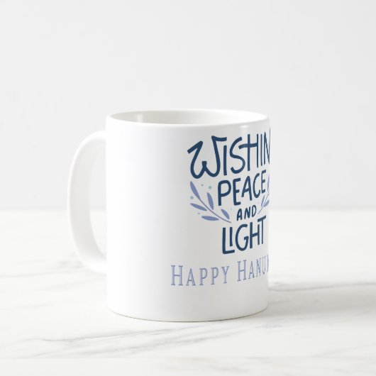 Hanukkah Kaffeetasse (Vorderseite Links)