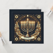 Hanukkah Karte (Vorderseite/Rückseite Beispiel)