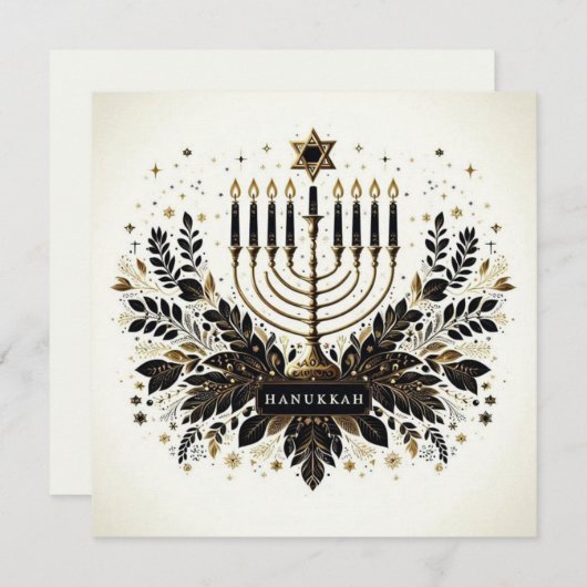 Hanukkah Karte (Vorne/Hinten)