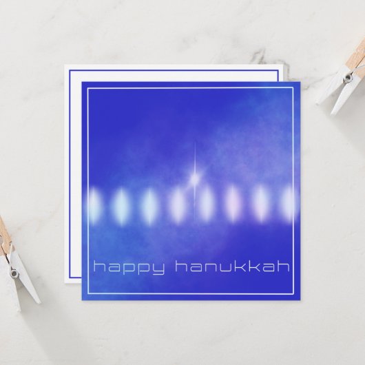 Hanukkah Karte (Vorderseite/Rückseite Beispiel)