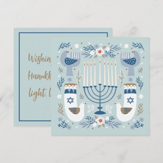 Hanukkah Karte (Vorne/Hinten)