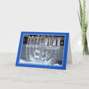 Hanukkah Karte Menorah Ice Skulptur