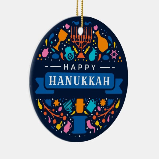 Hanukkah Keramik Ornament (Rechts)