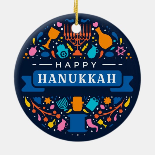 Hanukkah Keramik Ornament (Hinten)