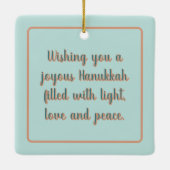 Hanukkah Keramik Ornament (Rückseite)