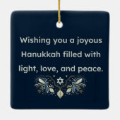 Hanukkah Keramik Ornament (Rückseite)