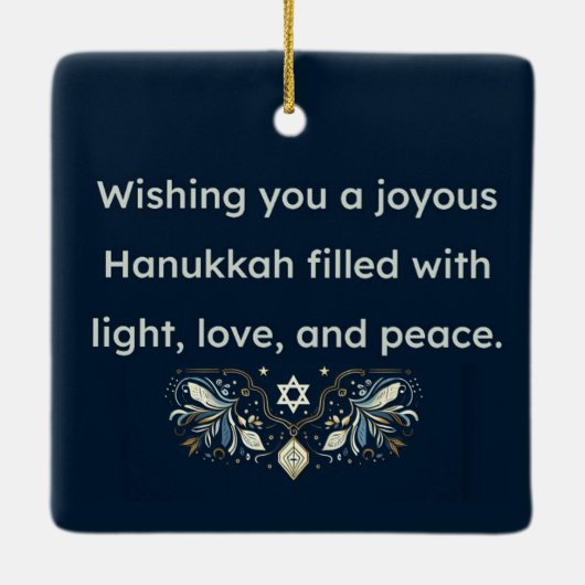 Hanukkah Keramik Ornament (Rückseite)