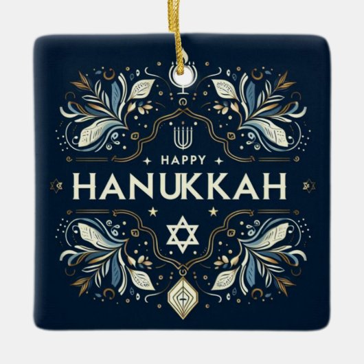 Hanukkah Keramik Ornament (Vorderseite)