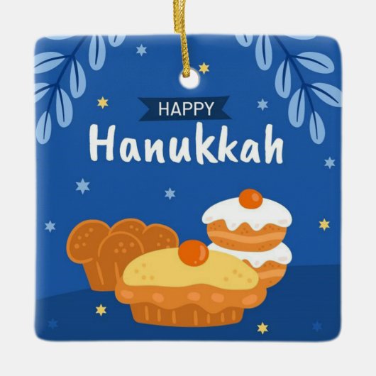 Hanukkah Keramik Ornament (Vorderseite)