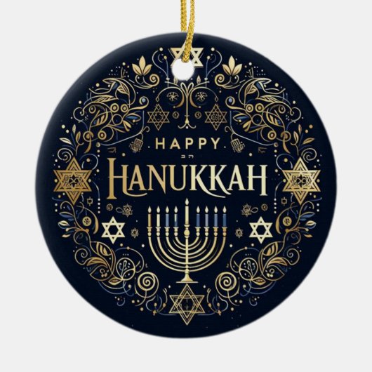 Hanukkah Keramik Ornament (Vorne)