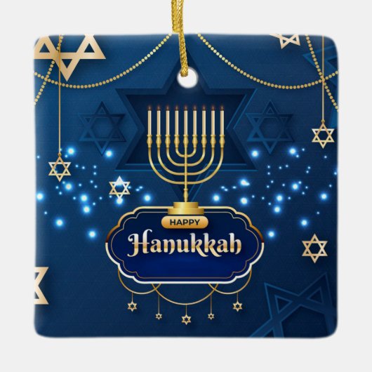 Hanukkah Keramik Ornament (Vorderseite)