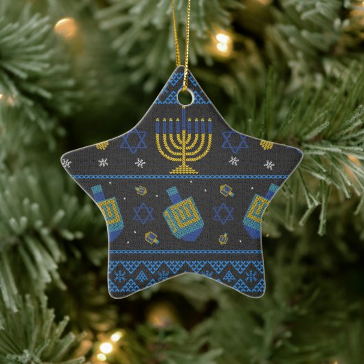 hanukkah keramik ornament (Baum)