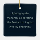 Hanukkah Keramik Ornament (Rückseite)