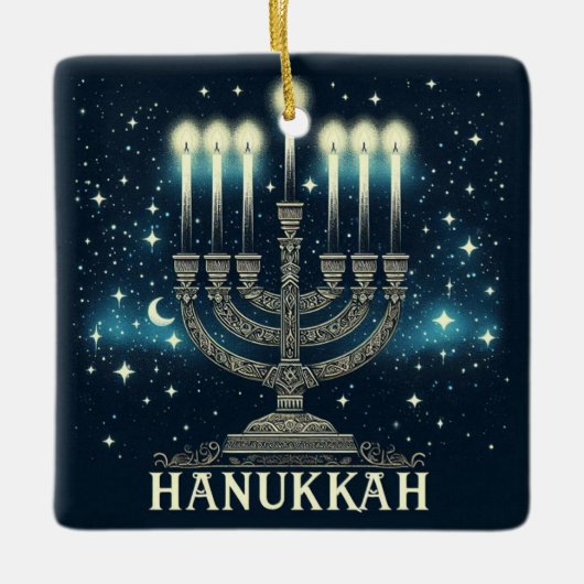 Hanukkah Keramik Ornament (Vorderseite)