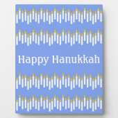 Hanukkah-Kerzen auf blau Fotoplatte (Vorderseite)