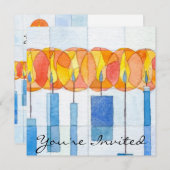 Hanukkah-Kerzen Einladung (Vorne/Hinten)