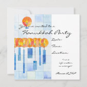 Hanukkah-Kerzen Einladung (Rückseite)