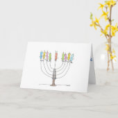 Hanukkah-Kerzen Karte (Gelbe Blume)