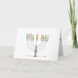Hanukkah-Kerzen Karte