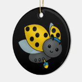 Hanukkah Ladybug Keramik Ornament (Links)