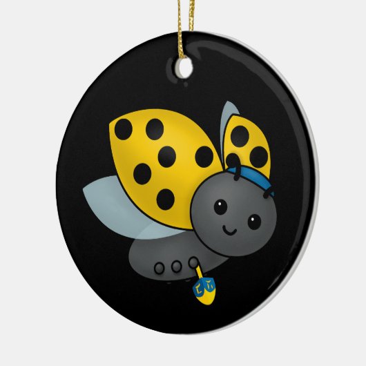 Hanukkah Ladybug Keramik Ornament (Links)