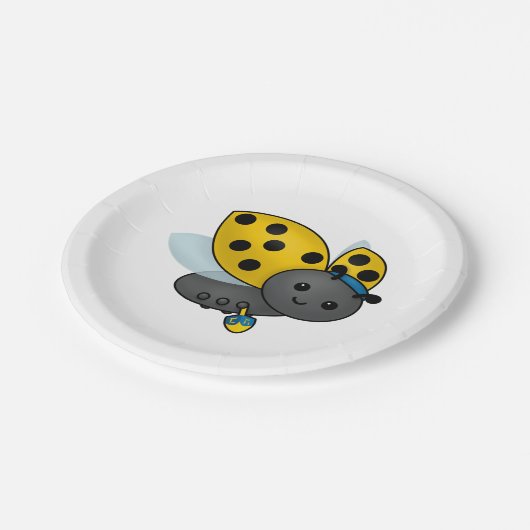 Hanukkah Ladybug Pappteller (Schrägansicht)