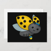 Hanukkah Ladybug Postkarte (Vorne/Hinten)