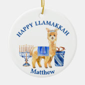Hanukkah Lama Happy Llamakkah funny Keramik Ornament (Vorne)