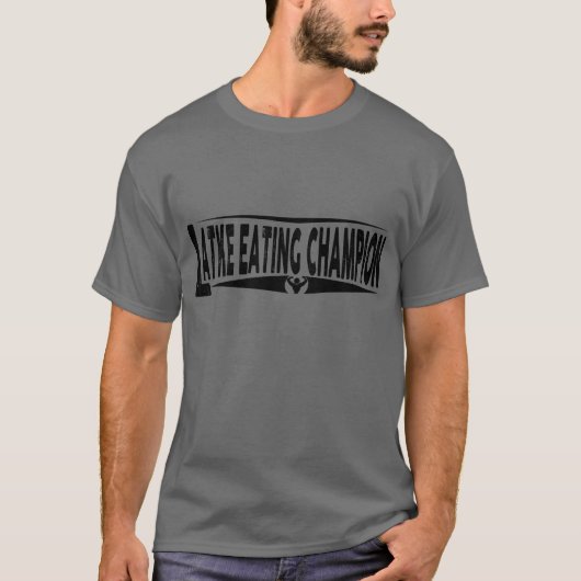 Hanukkah "Latke Eating Champion" Cotton T - Shirt (Vorderseite)