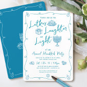 Hanukkah Latke Laughter Light Fun Whimsical Party Einladung