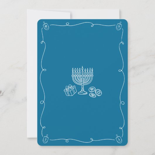 Hanukkah Latke Laughter Light Hand Drawn Fun Party Einladung (Rückseite)