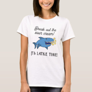 Hanukkah Latke Zeit/Damen Basic T-Shirt