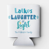 Hanukkah Latkes Laghter Light Fun Bold Typografie Dosenkühler (Rückseite)