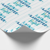 Hanukkah Latkes Laghter Light Modern Typografy Geschenkpapier (Ecke)