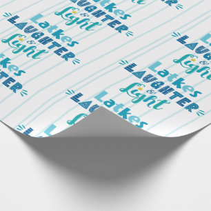 Hanukkah Latkes Laghter Light Modern Typografy Geschenkpapier