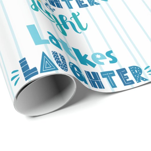 Hanukkah Latkes Laghter Light Modern Typografy Geschenkpapier (Rolleneckpunkt)