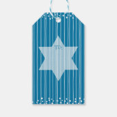 Hanukkah Latkes Laghter Light Typografie Rustikal Geschenkanhänger (Rückseite)