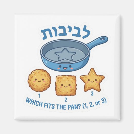 Hanukkah Latkes "Levivot" Shape Matching Game Magnet (Vorne)
