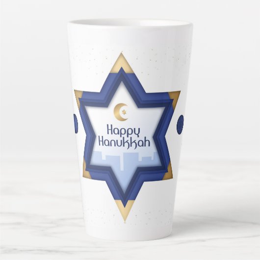 Hanukkah Latte Tasse (Vorderseite)