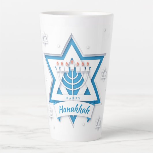 Hanukkah Latte Tasse (Vorderseite)