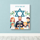 Hanukkah Leinwand (Insitu (Holzboden))