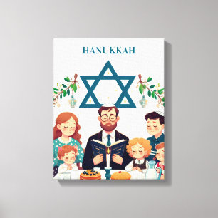 Hanukkah Leinwand