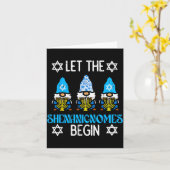 Hanukkah Let Shenanignome Begin Chanukah Gnome Men Karte (Gelbe Blume)