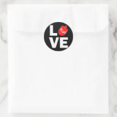 Hanukkah Liebe Dreidel Judenurlaub Runder Aufkleber (Tasche)